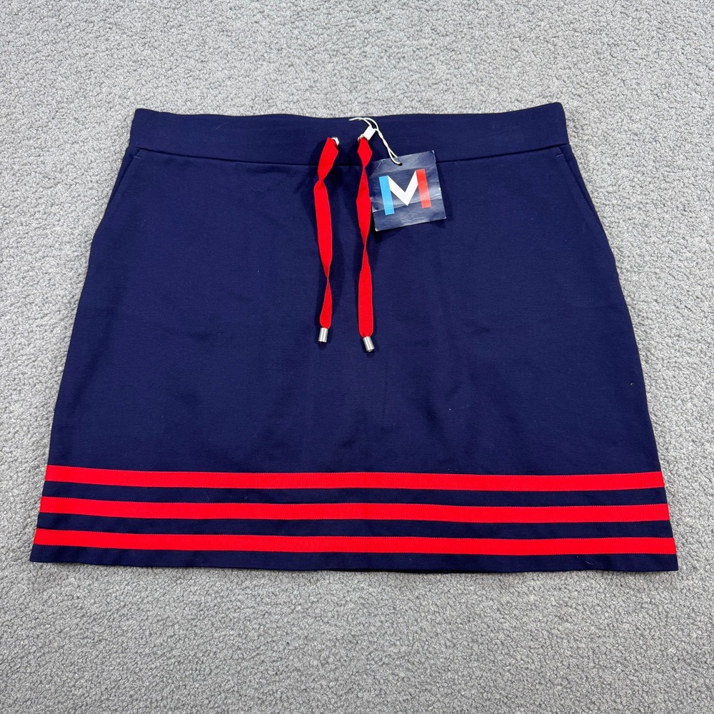 NEW Movetes Hollis Skirt Women's Medium Navy Blue Pull On Athletic Golf Tennis